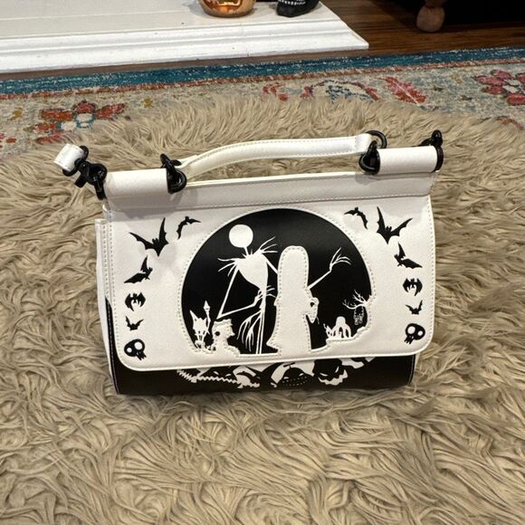 Loungefly NBC Nightmare Before Christmas Silhouette Handbag Crossbody Purse - Picture 1 of 7